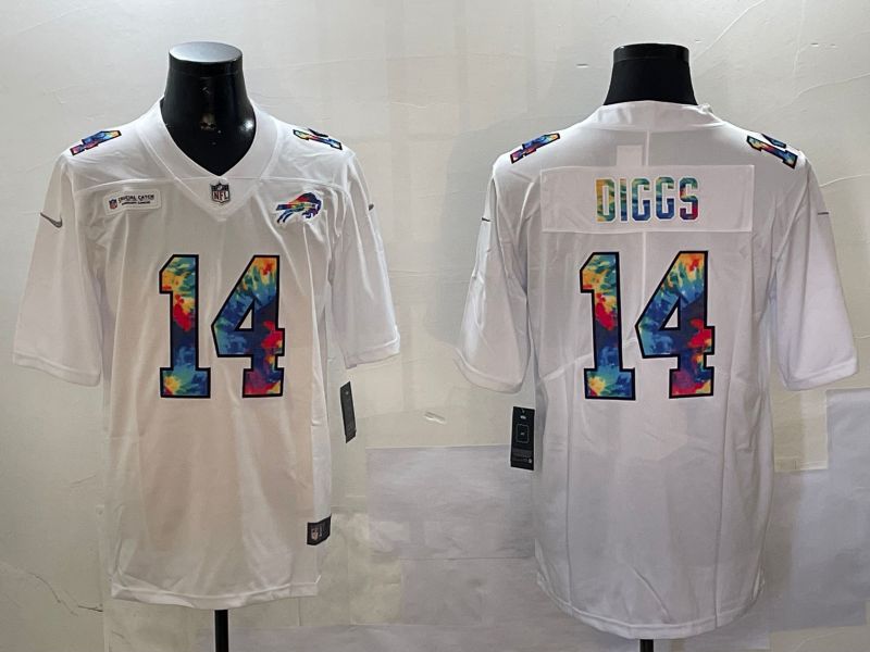 Men Buffalo Bills #14 Diggs White Rainbow 2024 Nike Limited NFL Jersey style 0108->atlanta falcons->NFL Jersey